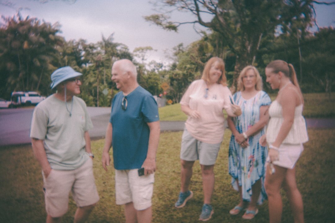 senior group exercising outdoors