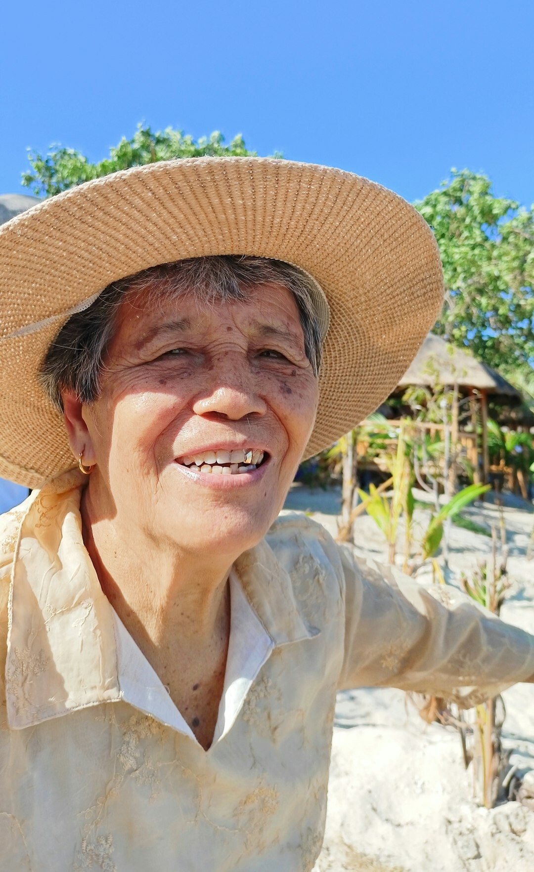 Portrait of a cheerful senior Asian woman