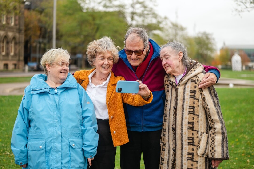 senior people exercising outdoors